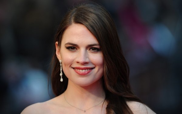 Celebrity Hayley Atwell Actress Face Smile Earrings Brown Eyes HD Wallpaper | Background Image
