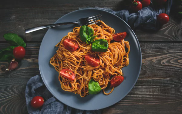 still life tomato meal pasta food spaghetti HD Desktop Wallpaper | Background Image