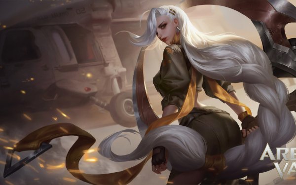Video Game Arena of Valor Long Hair White Hair Braid HD Wallpaper | Background Image