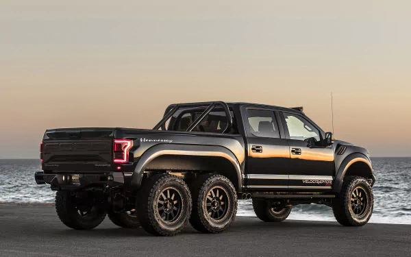 black car Ford Raptor tuning vehicle Hennessey VelociRaptor 6X6 HD Desktop Wallpaper | Background Image