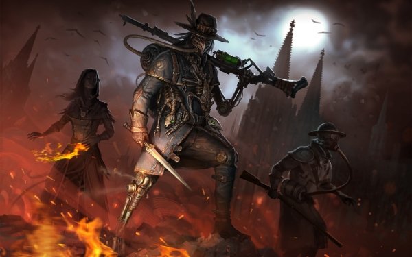 Dark Warrior Witch Steampunk HD Wallpaper | Background Image