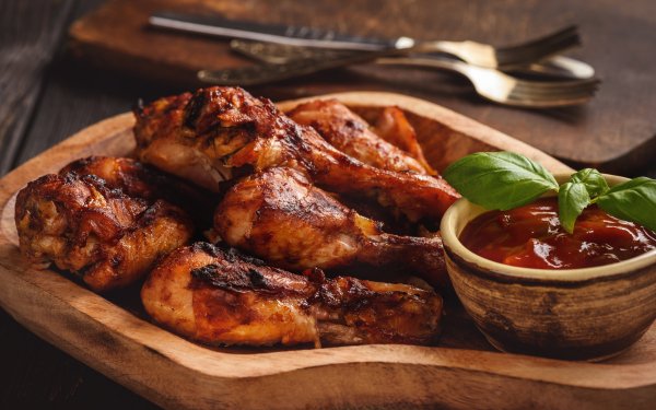 Food Chicken Ketchup Meat HD Wallpaper | Background Image