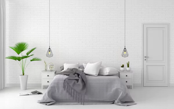 bedroom bed man made room HD Desktop Wallpaper | Background Image