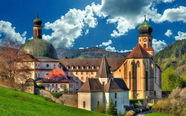 HDR religious monastery HD Desktop Wallpaper | Background Image