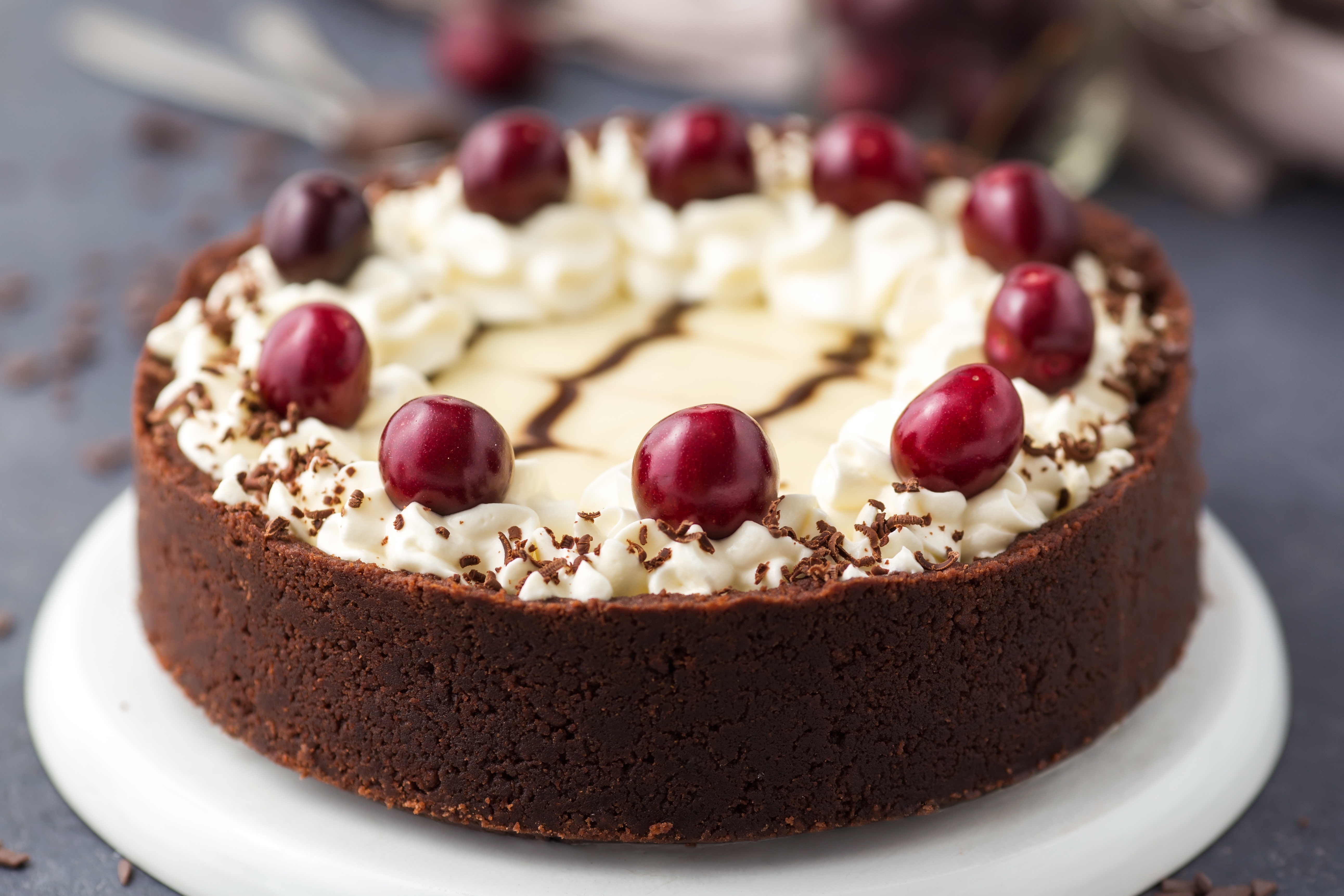 Download Desert Cherry Food Cake 4k Ultra Hd Wallpaper