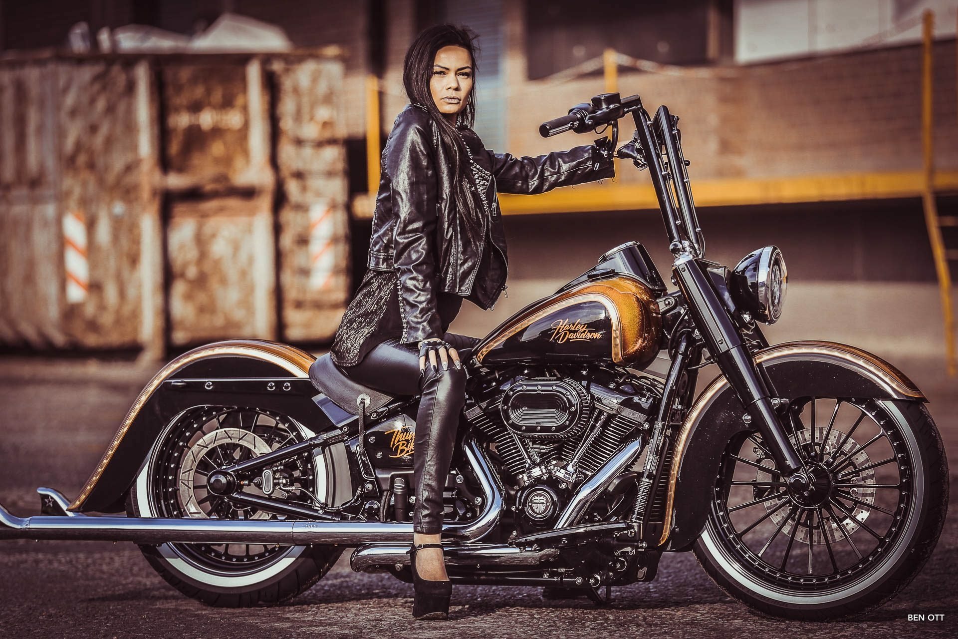 Download Thunderbike Customs Harley-Davidson Custom Motorcycle Woman ...