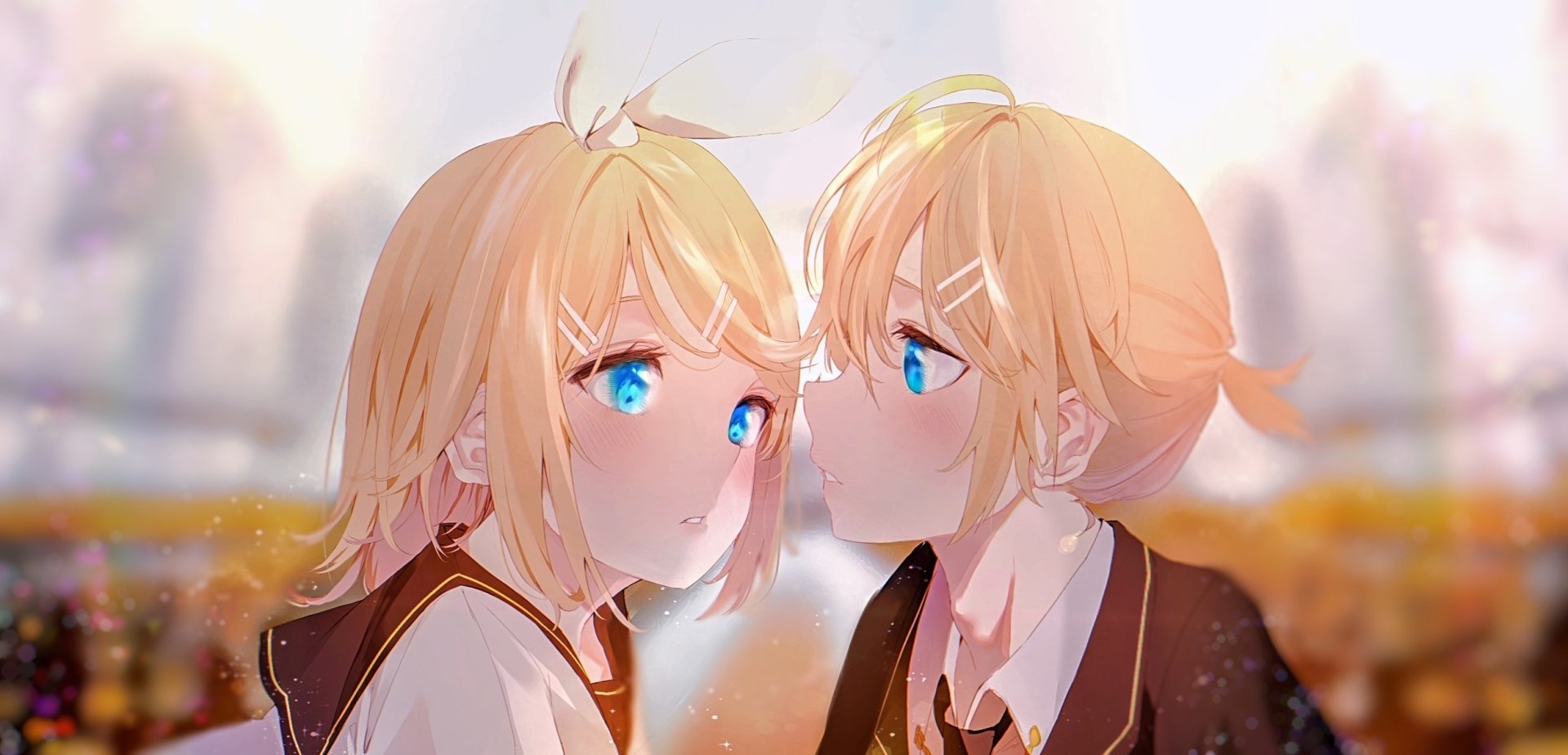 Download Len Kagamine Rin Kagamine Anime Vocaloid HD Wallpaper by いふ
