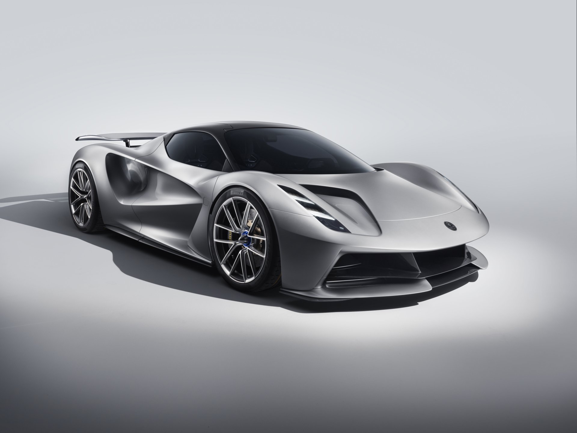 Download Supercar Silver Car Car Lotus (Car) Vehicle Lotus Evija 8k Ultra HD Wallpaper