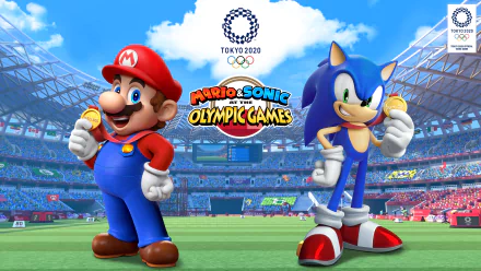 Sonic the Hedgehog Mario video game Mario & Sonic at the Olympic Games Tokyo 2020 HD Desktop Wallpaper | Background Image