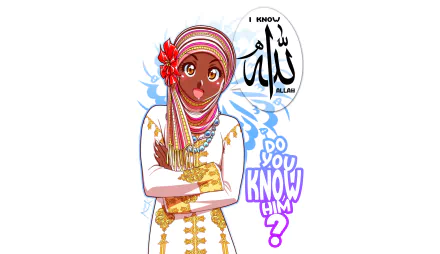  Beautiful girl in muslim clothing by Nayzak