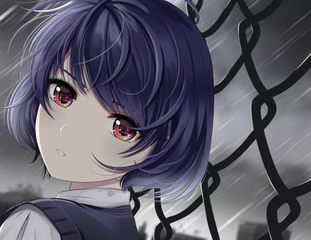 HD desktop wallpaper featuring Rui Tachibana from the anime Domestic Girlfriend, set against a dramatic, dark background.