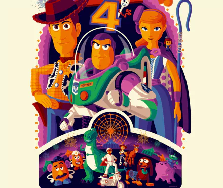 Woody (Toy Story) Buzz Lightyear movie Toy Story 4 HD Desktop Wallpaper | Background Image