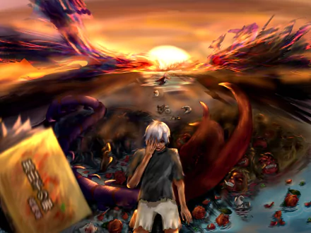 mask sunset Kagune (Tokyo Ghoul) Ken Kaneki Anime Tokyo Ghoul anime sunset HD Desktop Wallpaper | Background Image