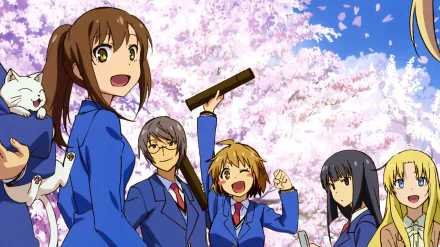 Ryuunosuke Akasaka Misaki Kamiigusa Jin Mitaka Nanami Aoyama Rita Ainsworth Anime Sakurasou no Pet na Kanojo HD Desktop Wallpaper | Background Image