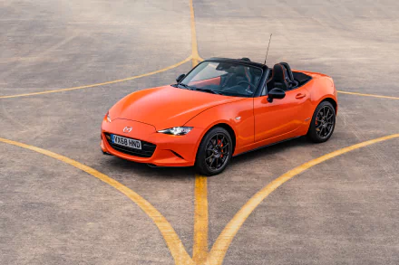 orange car car Mazda vehicle Mazda MX-5 HD Desktop Wallpaper | Background Image