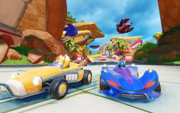Big the Cat Zavok (Sonic The Hedgehog) Metal Sonic Miles 'Tails' Prower video game Team Sonic Racing HD Desktop Wallpaper | Background Image