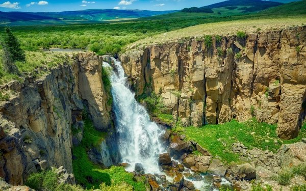 Earth Waterfall Waterfalls Nature USA Cliff HD Wallpaper | Background Image