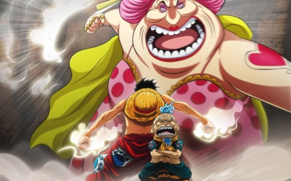 Anime One Piece Hyogoro Charlotte Linlin Monkey D. Luffy HD Wallpaper | Background Image