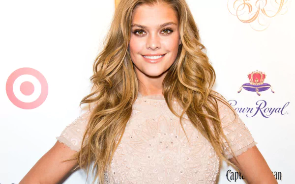hazel eyes blonde Danish model smile Celebrity Nina Agdal HD Desktop Wallpaper | Background Image