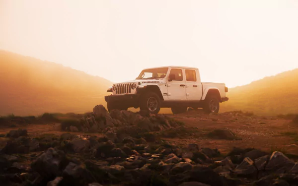 white car car Jeep vehicle Jeep Gladiator HD Desktop Wallpaper | Background Image