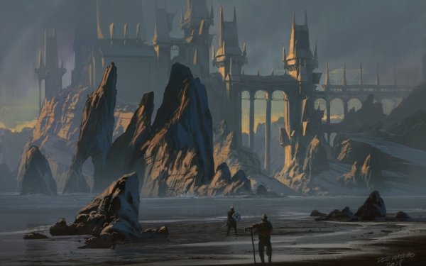 Fantasy Castle Castles Warrior HD Wallpaper | Background Image