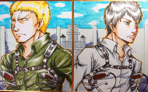 Reiner Braun Bertholdt Hoover Anime Attack on Titan HD Desktop Wallpaper | Background Image