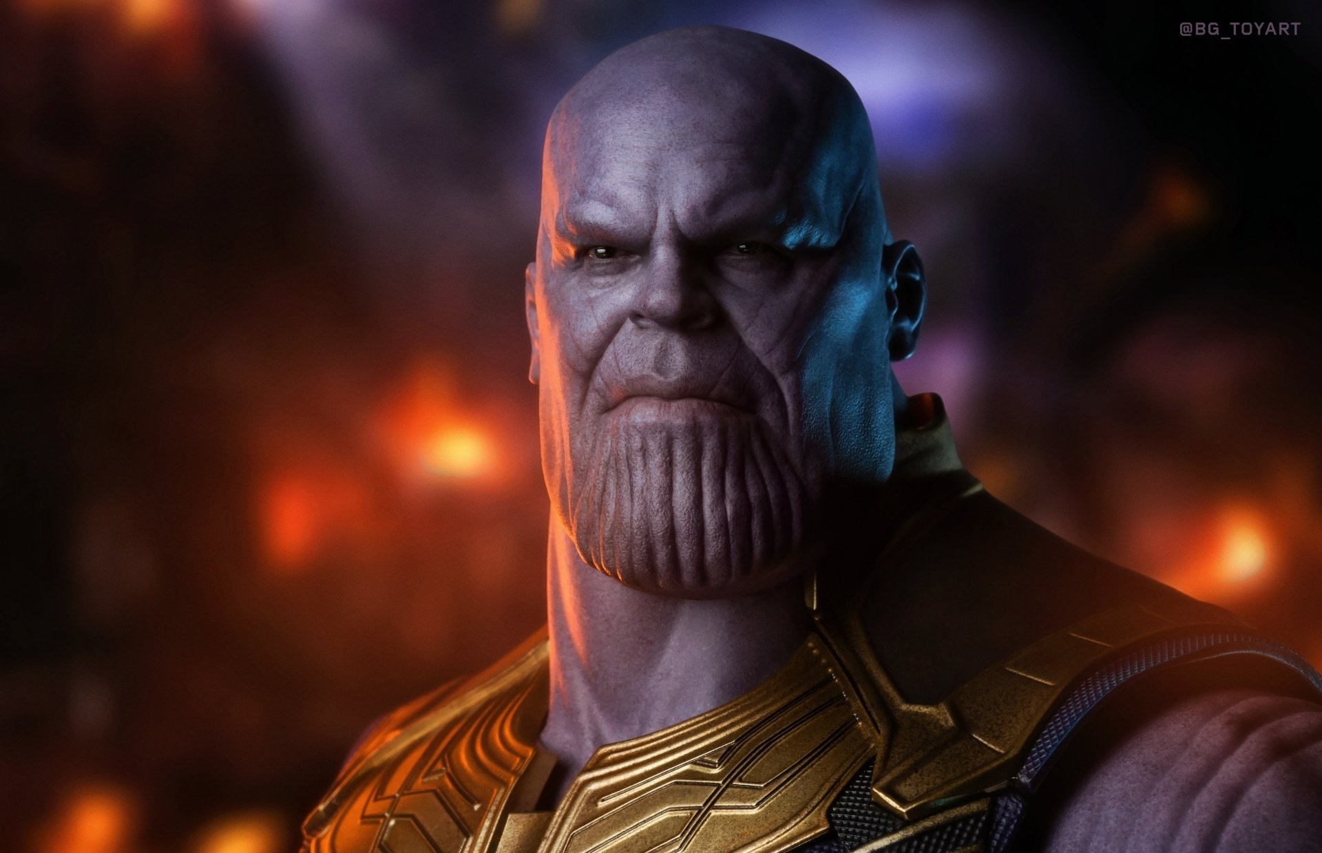 Download Figurine Comic Thanos 4k Ultra HD Wallpaper by Alex Brooks