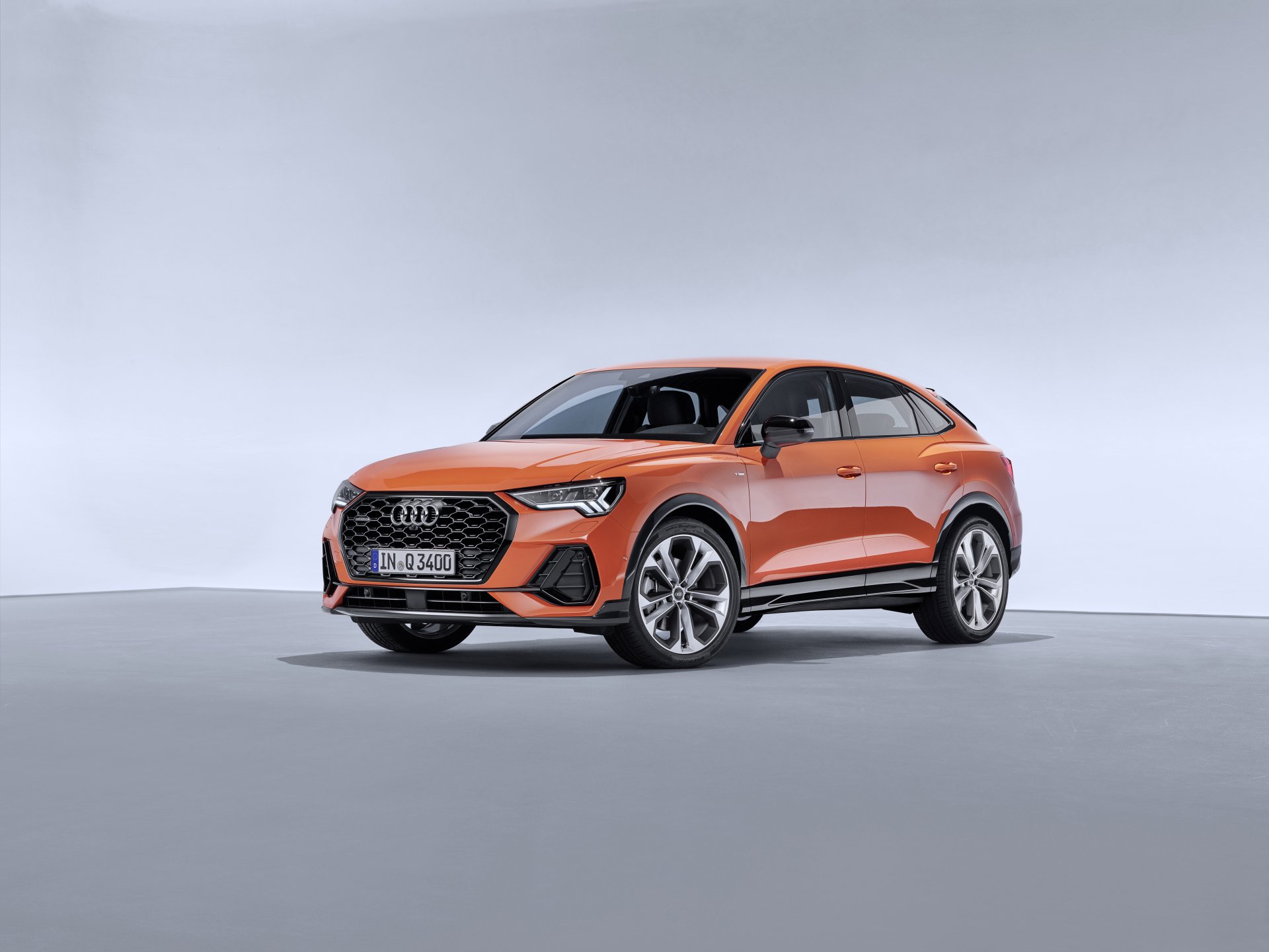 Download Orange Car SUV Car Audi Vehicle Audi Q3 4k Ultra HD Wallpaper