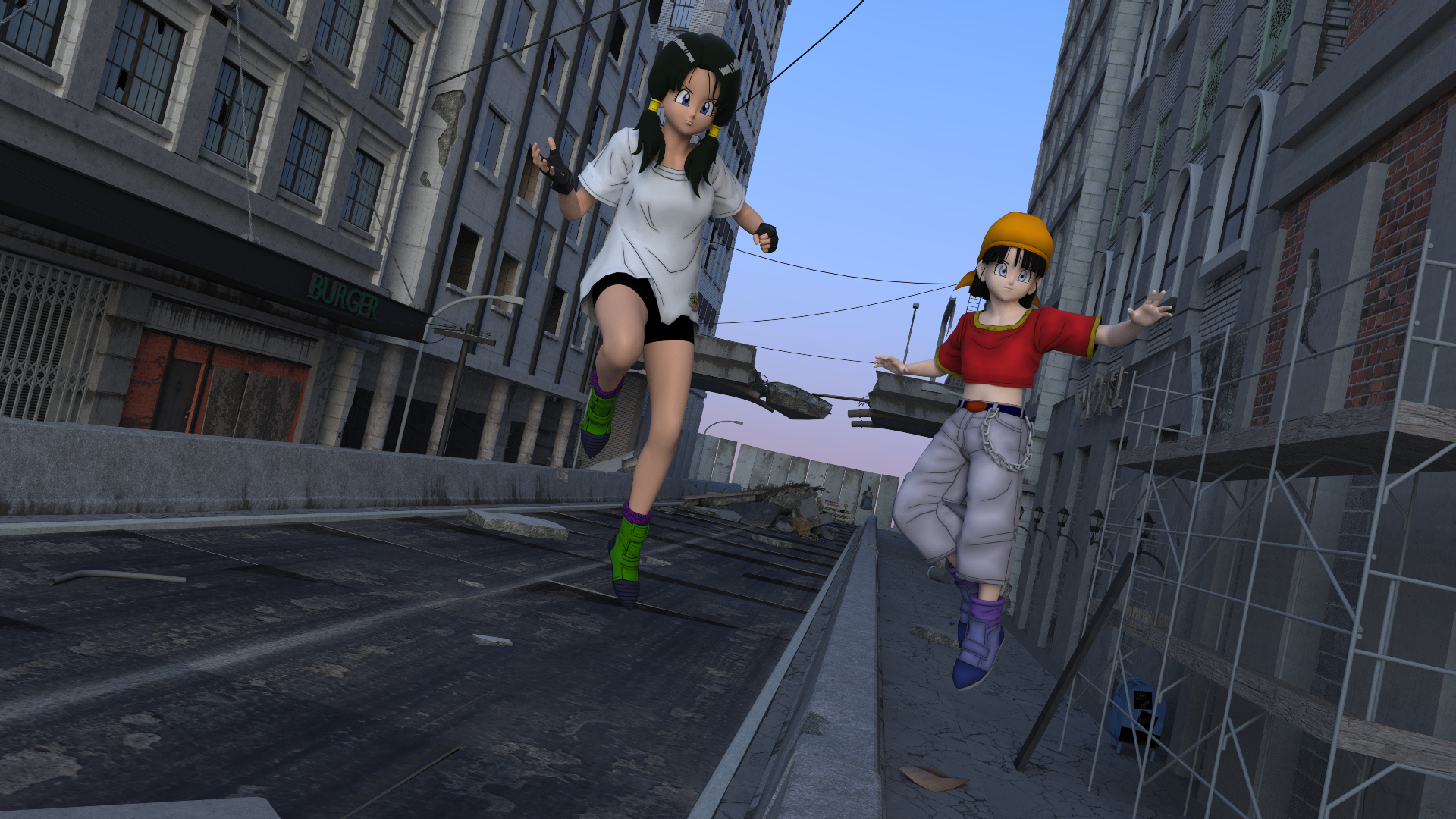 Download Pan (Dragon Ball) Videl (Dragon Ball) Anime Dragon Ball GT HD Wallpaper by Shinteo