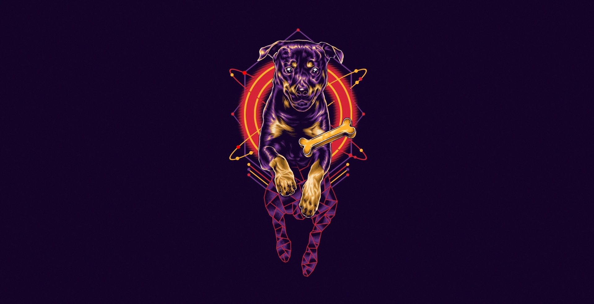 Download Dog Colors Animal Artistic HD Wallpaper by Hastaning Bagus Penggalih