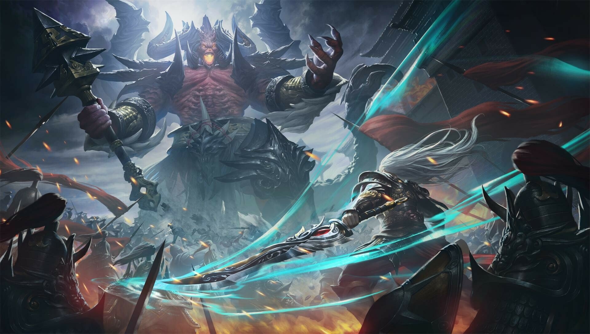 Download Warrior Demon Fantasy Battle Fantasy Warrior HD Wallpaper by Cloud _D