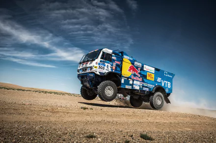 Red Bull Kamaz desert vehicle rallying Sports HD Desktop Wallpaper | Background Image