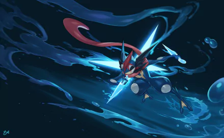 Greninja (Pokémon) Anime Pokemon HD Desktop Wallpaper | Background Image