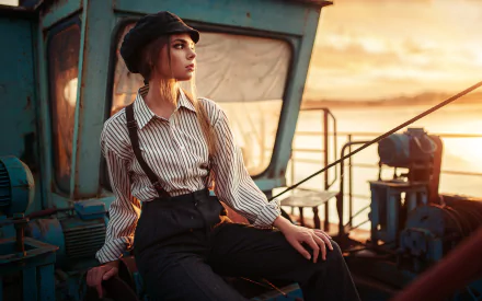 hat woman model HD Desktop Wallpaper | Background Image