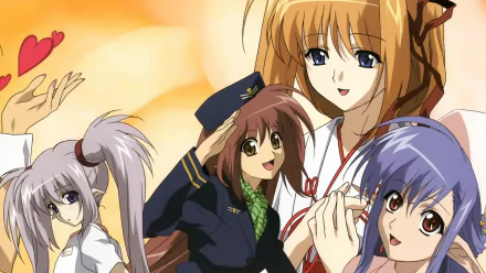 Primula (Shuffle!) Lisianthus (Shuffle!) Nerine (Shuffle!) Kaede Fuyou Anime Shuffle! HD Desktop Wallpaper | Background Image