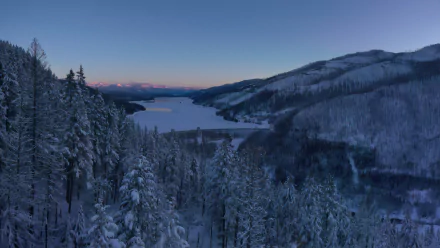  Frozen Dam Landscape