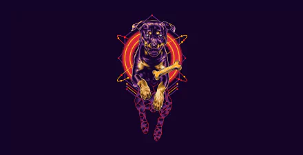 dog colors Animal artistic HD Desktop Wallpaper | Background Image