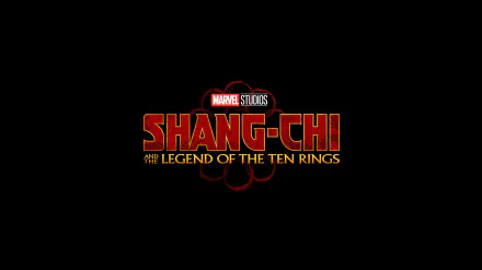 HD PC desktop wallpaper featuring the logo of the Marvel Studios movie Shang-Chi and the Legend of the Ten Rings on a black background.