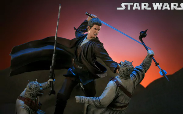 figurine tusken raider Anakin Skywalker movie Star Wars Episode II: Attack Of The Clones HD Desktop Wallpaper | Background Image