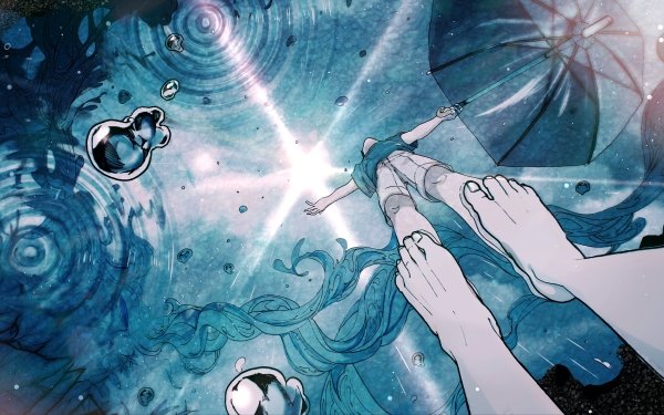 Anime Weathering With You Hodaka Morishima Rain Feet Umbrella Water HD Wallpaper | Background Image