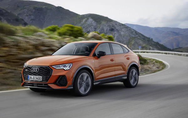 orange car SUV car Audi Audi Q3 vehicle Audi Q3 Sportback S Line HD Desktop Wallpaper | Background Image
