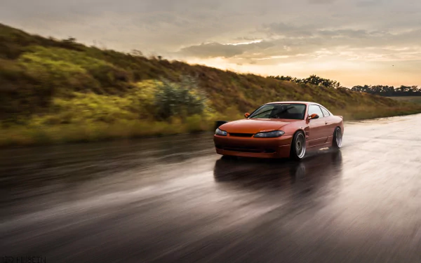 orange car Nissan Nissan Silvia car vehicle Nissan Silvia S15 HD Desktop Wallpaper | Background Image