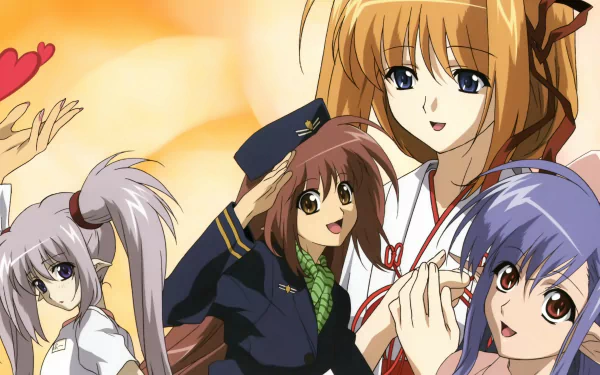 Primula (Shuffle!) Lisianthus (Shuffle!) Nerine (Shuffle!) Kaede Fuyou Anime Shuffle! HD Desktop Wallpaper | Background Image