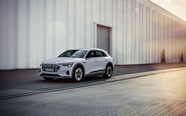 electric car silver car car Audi vehicle Audi E-tron Quattro HD Desktop Wallpaper | Background Image