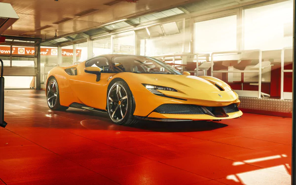 supercar yellow car car Ferrari vehicle Ferrari SF90 Stradale HD Desktop Wallpaper | Background Image