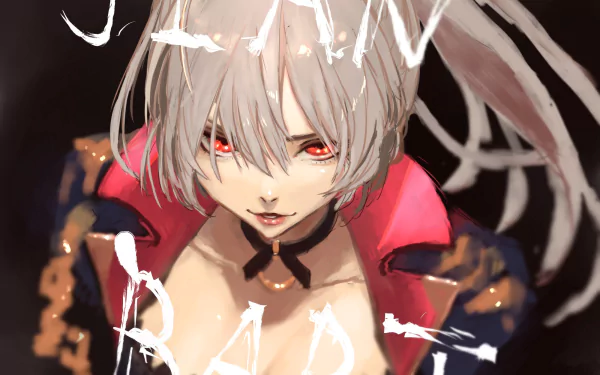 white hair red eyes Jean Bart (Azur Lane) Anime Azur Lane HD Desktop Wallpaper | Background Image