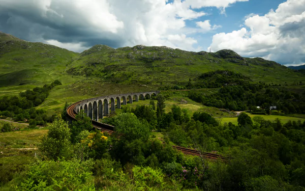 rail bridge photography landscape HD Desktop Wallpaper | Background Image