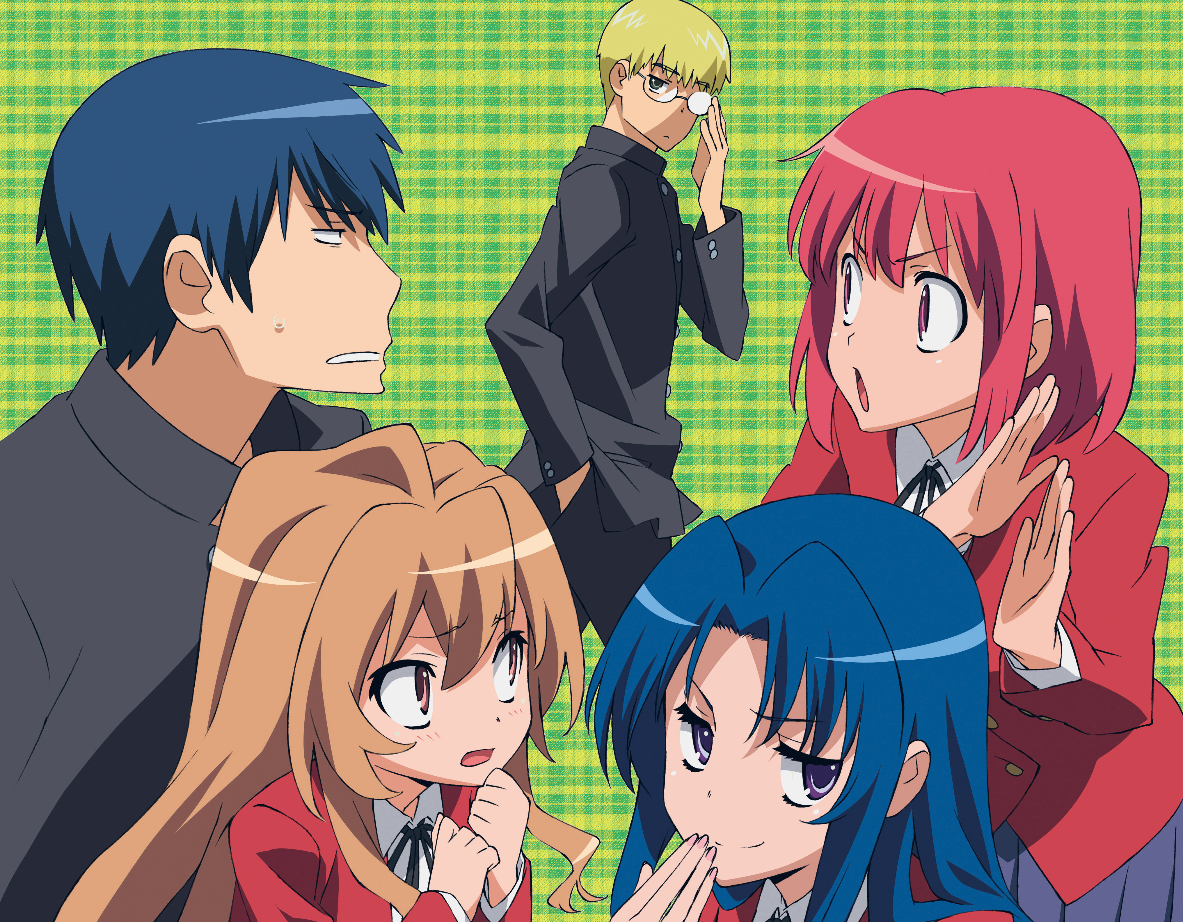 Taiga, Ryuji, Yusaku, Minori and Ami in Toradora! wallpaper