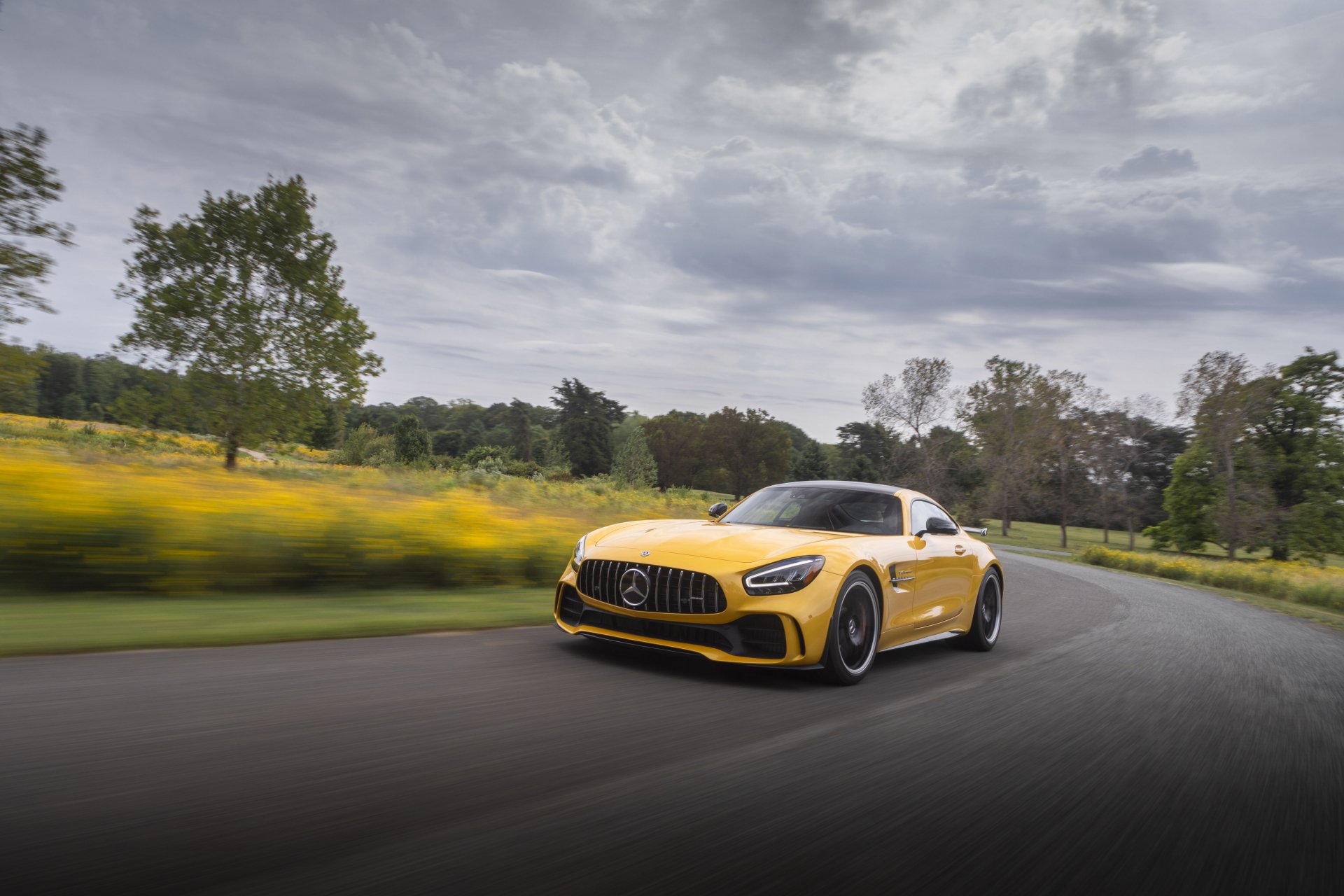 Download Supercar Yellow Car Car Mercedes-Benz Vehicle Mercedes-AMG GT R 4k Ultra HD Wallpaper