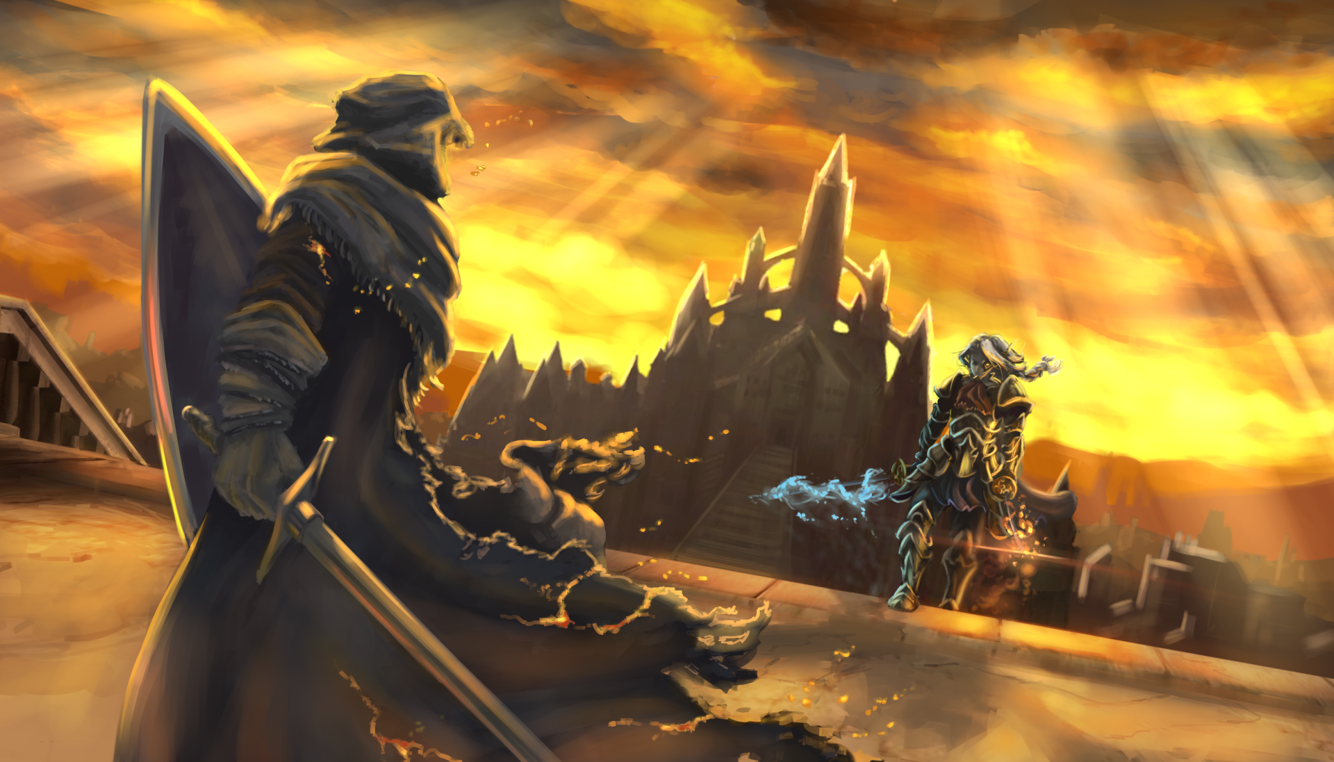 Download Sword Warrior Knight Video Game Dark Souls HD Wallpaper by GLV-DA